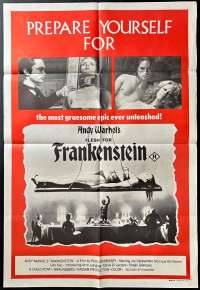 Flesh For Frankenstein Poster Original One Sheet 1974 Italian Horror
