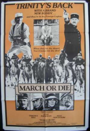 March Or Die Poster Original One Sheet 1977 Gene Hackman Terence Hill