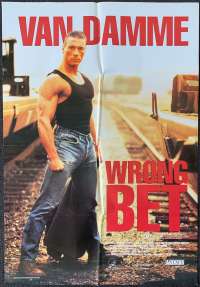 Wrong Bet Poster Original One Sheet 1990 Jean-Claude Van Damme Aka Lionheart