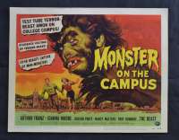 Monster On The Campus Lobby Title Card 1958  Arthur Franz Joanna Moore Sci-Fi Horror
