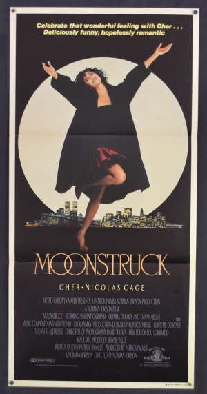 Moonstruck Movie Poster Original Daybill 1987 Cher Nicolas Cage