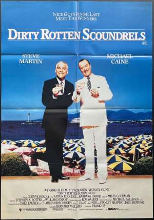 Dirty Rotten Scoundrels Poster One Sheet Original 1988 Rare Release