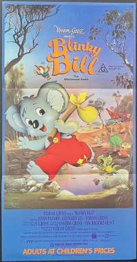 Blinky Bill Poster Daybill Original 1992 The Mischievous Koala Animation