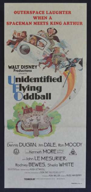 Unidentified Flying Oddball Poster Original Daybill Disney Dennis Dugan