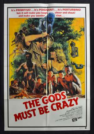 The Gods Must Be Crazy 1980 One Sheet movie poster Character artwork