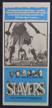 Slavers Movie Poster Original Daybill 1978 Ron Ely Britt Ekland Ray Milland