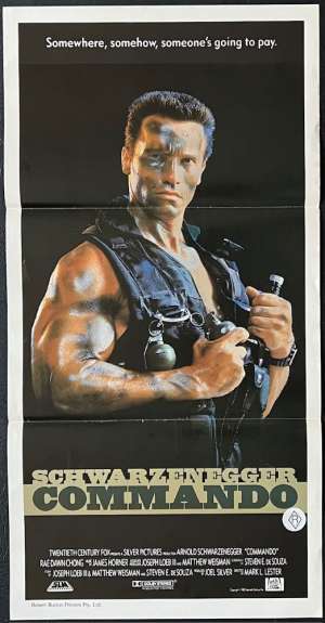 Commando Poster Original Daybill 1985 Arnold Schwarzenegger Alyssa Milano