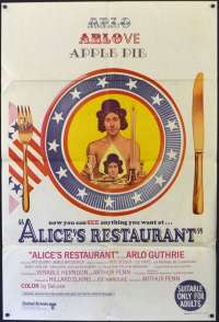 Alice's Restaurant Poster Original One Sheet 1969 Arlo Guthrie Pat Quinn