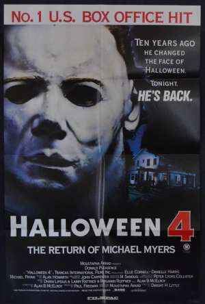 Halloween 4 The Return of Michael Myers Poster Original One Sheet 1988 Horror