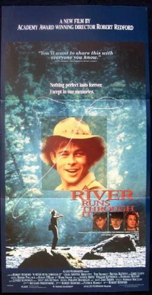 A River Runs Through It Movie Poster Original Daybill Brad Pitt