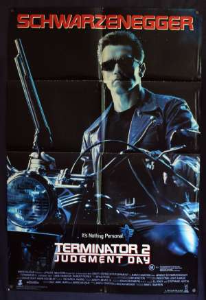Terminator 2 Judgment Day One Sheet Poster Original Schwarzenegger Cyborg