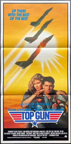 Top Gun Poster Original Daybill 1986 Tom Cruise Tom Cat Jets