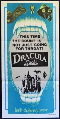 Dracula Sucks Poster Original Daybill 1978 Aka Lust At First Bite Sexploitation