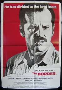 The Border One Sheet movie poster Jack Nicholson