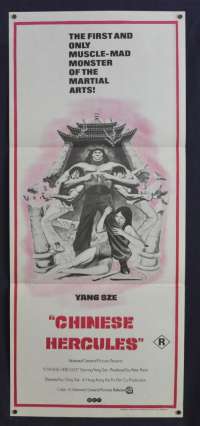 Chinese Hercules 1973 Daybill movie poster Kung Fu Yang Sze