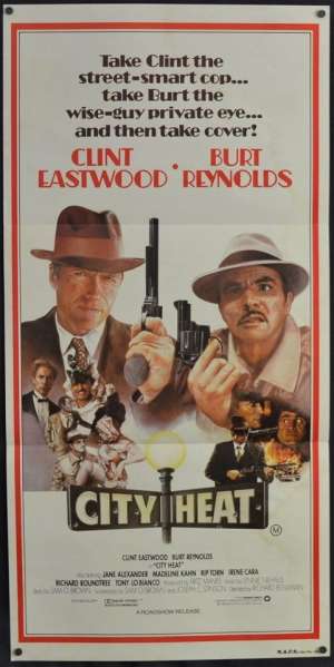 City Heat 1984 movie poster Clint Eastwood Burt Reynolds Daybill