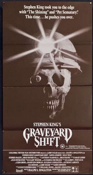Graveyard Shift 1990 Daybill Movie Poster Stephen King Brad Dourif