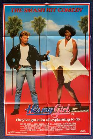 He&#039;s My Girl Poster Original One Sheet 1987 David Hallyday T.K.Carter