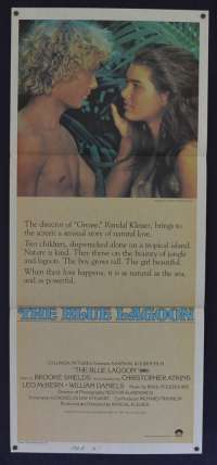 The Blue Lagoon Poster Original Daybill 1980 Brooke Shields Christopher Atkins