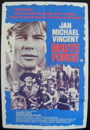 Brute Force Poster Original One Sheet 1980 Jan Michael Vincent Defiance