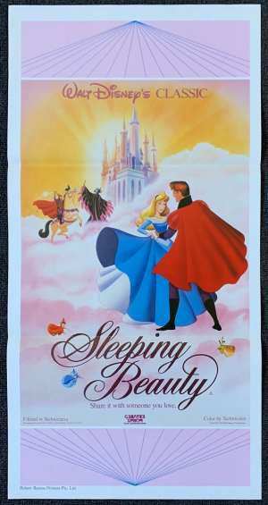 Sleeping Beauty Movie Poster Original Daybill Disney 1987 Re-Issue