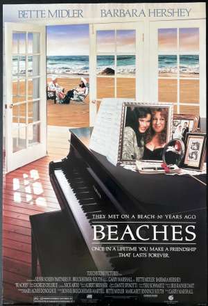 Beaches Poster Original USA One Sheet 1988 Bette Midler Hershey