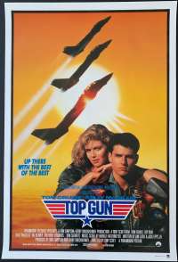 Top Gun Movie Poster Original One Sheet 1986 Tom Cruise Tom Cat Jets