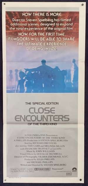 Close Encounters Of The Third Kind Daybill Poster 1980 Special Edition