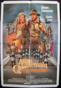 Allan Quatermain And The Lost City Of Gold Poster Richard Chamberlain Sharon Stone Australian One Sheet