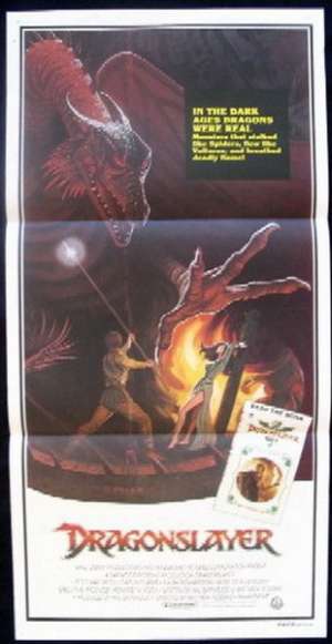 Dragonslayer 1981 Daybill Movie poster Dragon Best artwork