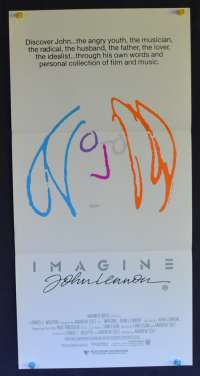 Imagine John Lennon art Beatles Australian Daybill movie poster
