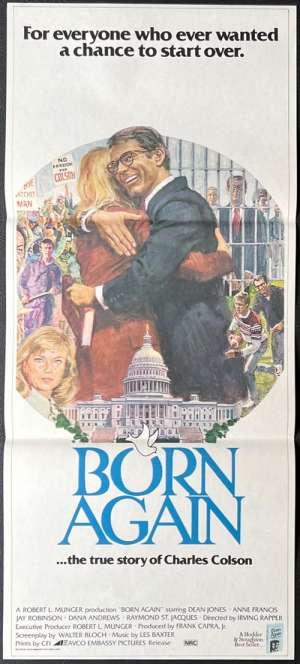 Born Again Poster Original Daybill 1978 Dean Jones Watergate Scandal