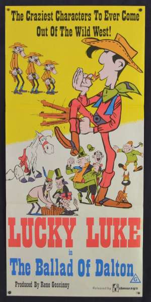 Lucky Luke Poster Original Daybill Rare 1991 Terence Hill
