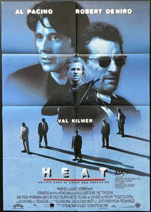 Heat Poster One Sheet Original Rare 1995 Robert De Niro Al Pacino