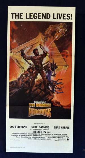Hercules 1983 Daybill movie poster Drew Struzan art Lou Ferrigno