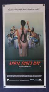April Fool's Day Poster Original Daybill Rare 1986 Deborah Foreman Slasher