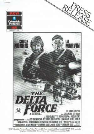The Delta Force Press Release Home Video 3 Page Chuck Norris Lee Marvin