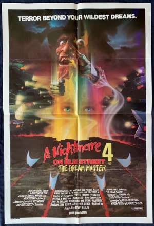 A Nightmare On Elm Street 4 Poster One Sheet Original Horror Robert Englund