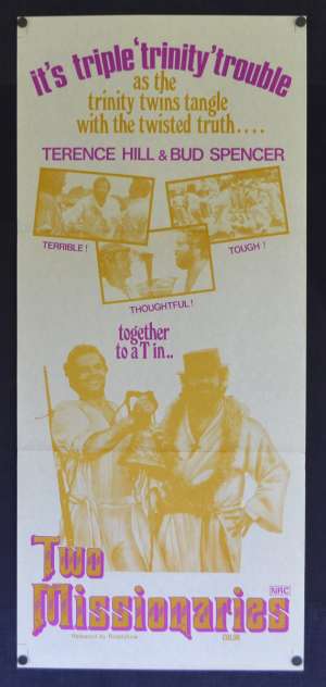 Two Missionaries Poster Original Daybill 1974 Bud Spencer Terence Hill