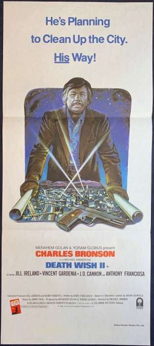Death Wish 2 Poster Original Daybill 1982 Charles Bronson Vigilante
