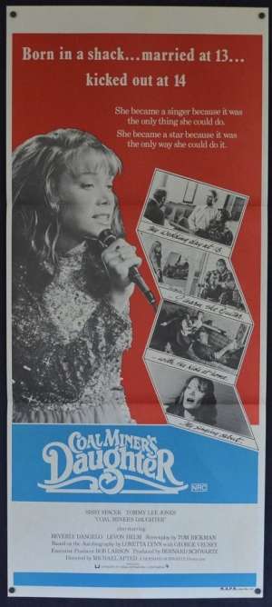 Coal Miner&#039;s Daughter Poster Original Daybill 1980 Sissy Spacek Loretta Lynn