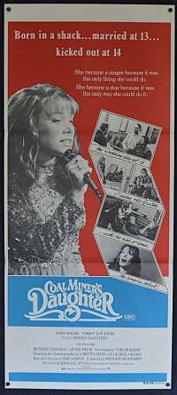 Coal Miner&#039;s Daughter Poster Original Daybill 1980 Sissy Spacek Loretta Lynn