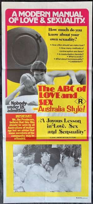 The ABC Of Love And Sex Australia Style Poster Original Daybill 1978