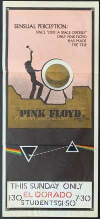 Pink Floyd Sensual Perception Poster Original Daybill 1972 Live At Pompeii