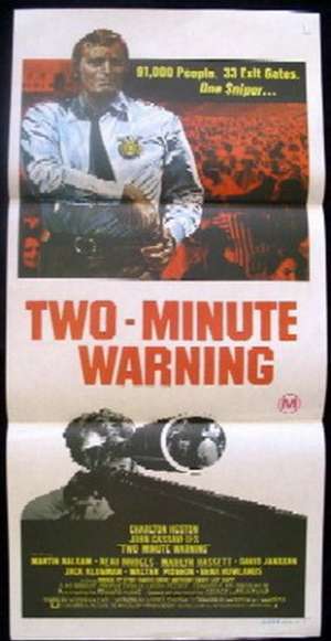 Two Minute Warning Daybill Movie poster