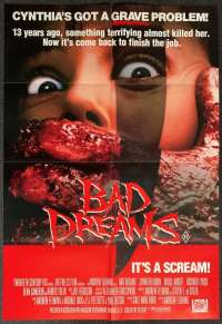 Bad Dreams Poster Original One Sheet 1988 Jennifer Rubin Horror