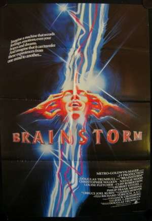 Brainstorm Movie Poster Original One Sheet 1983 Natalie Wood Christopher Walken