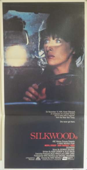 Silkwood Poster Australian Daybill Meryl Streep