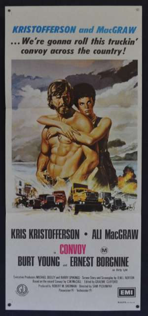 Convoy 1978 movie poster Daybill Ali MacGraw Kris Kristofferson