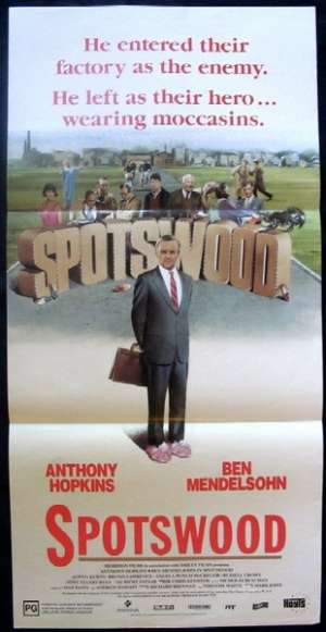 Spotswood Poster Original Daybill 1992 Anthony Hopkins The Efficiency Expert